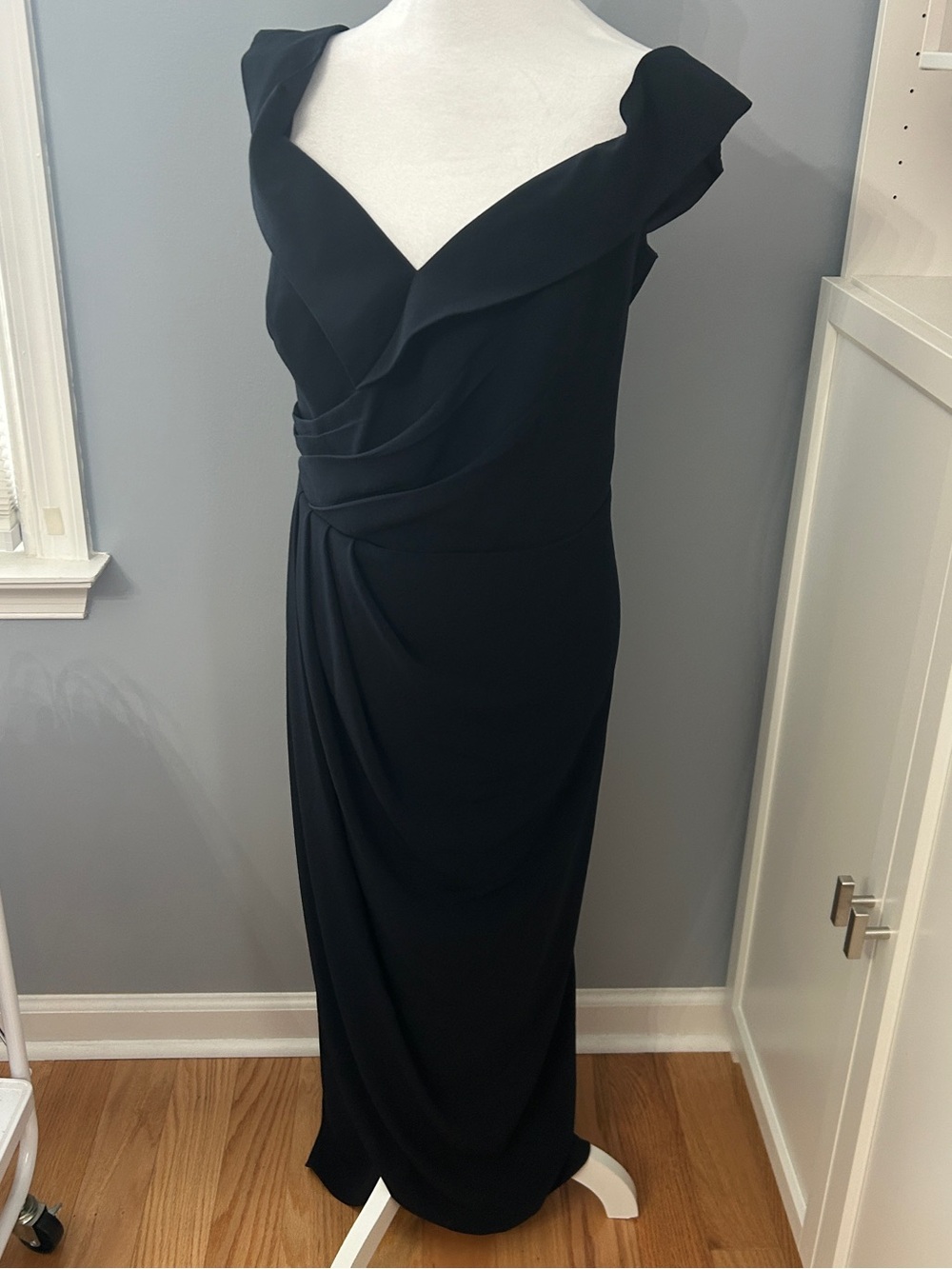 City Chic Dress Rippled Love Navy Blue Formal Plus Size M 18 NWT